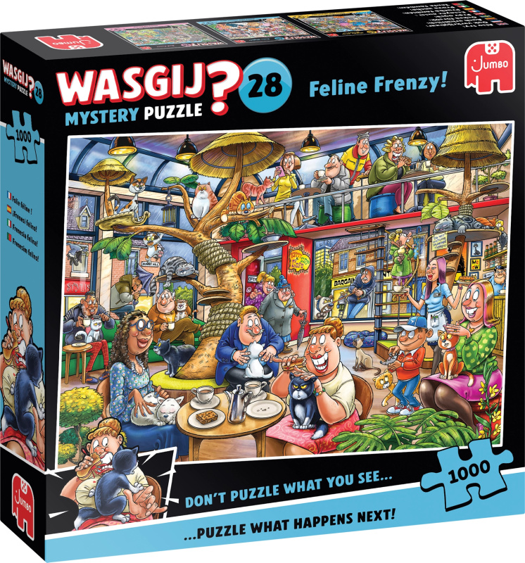 Jumbo Puzzle Wasgij Mystery: Kočičí šílenství 1000 dílků