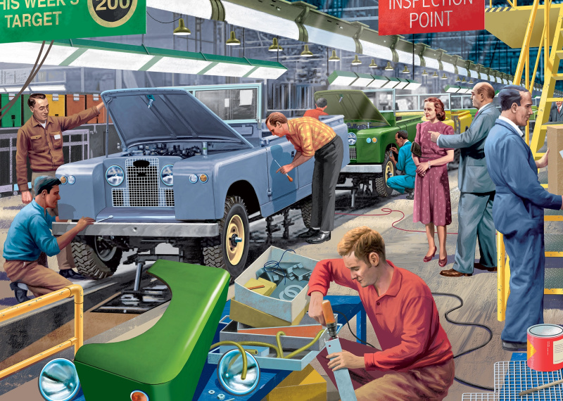 Puzzle Automobilová továrna 1000 dílků