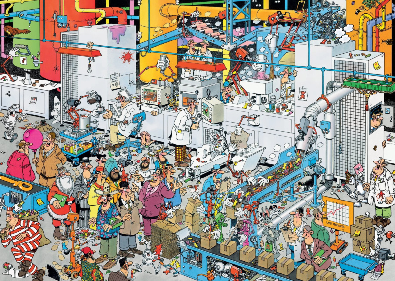 Puzzle Továrna na sladkosti od Jana van Haasterena 500 dílků