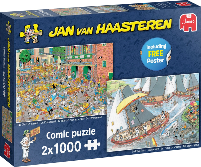 Puzzle JUMBO Jan van Haasteren – Holandské tradice 2×1000 dílků