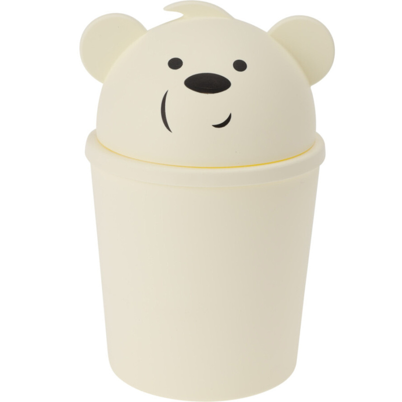 ProWorld Malý odpadkový koš ve tvaru medvídka do dětského pokoje, 1,5 l hnědý