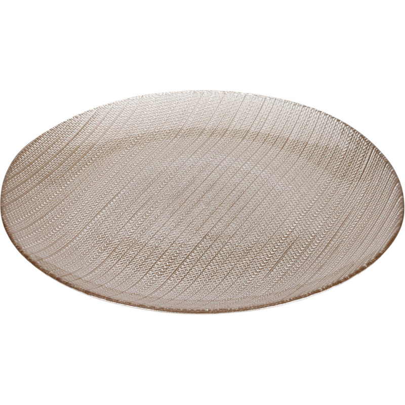Home Styling Collection Skleněný dezertní talíř KARNEOL, 21 cm zlatá