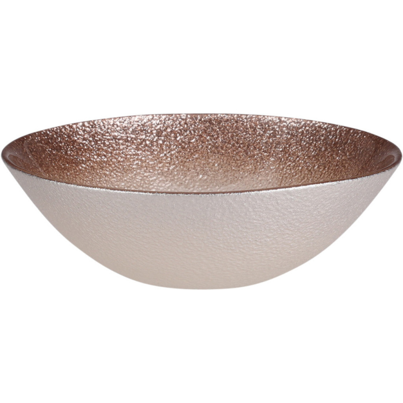 Home Styling Collection Skleněná miska BERYT, Ø 15 cm hnědá