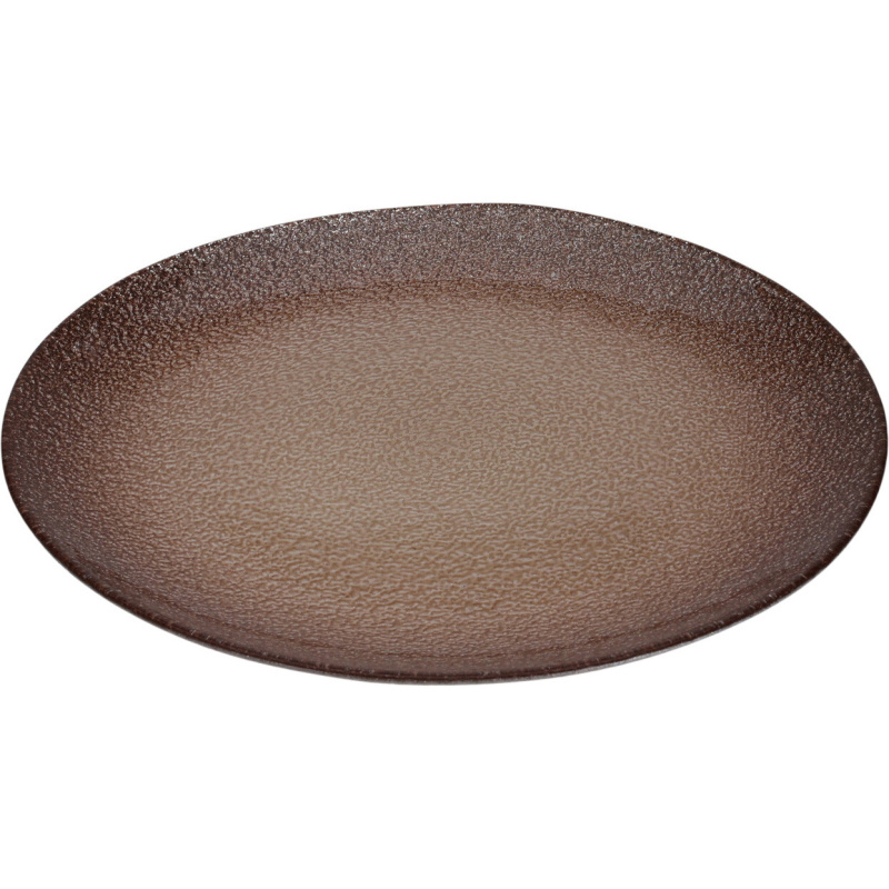Home Styling Collection Skleněný dezertní talíř BERYT, Ø 21 cm hnědá