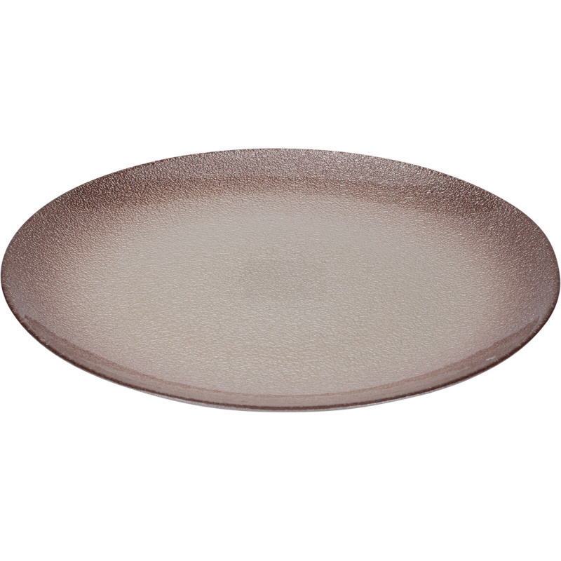 Home Styling Collection Skleněný plochý talíř BERYT, Ø 32 cm hnědá