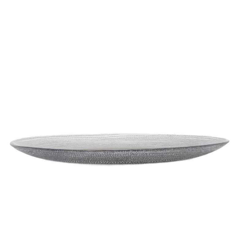 Home Styling Collection Skleněný plochý talíř LAKRIS, Ø 28 cm antracitová