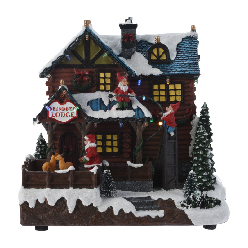 Home Styling Collection Pohyblivá scéna s Mikulášem, 25 cm vícebarevná