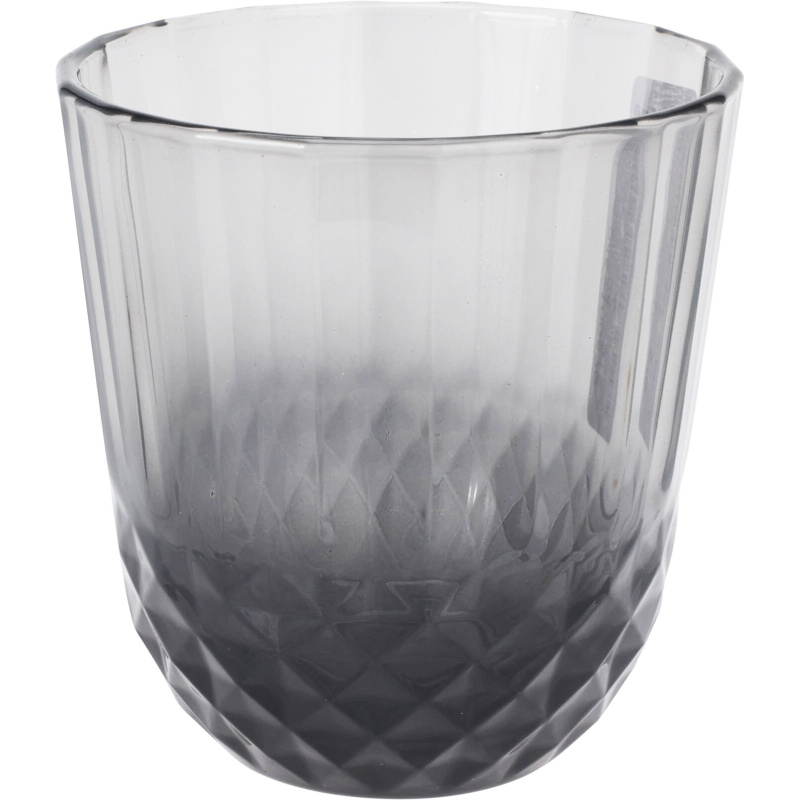 EH Excellent Houseware Sklenice z šedého skla, 345 ml antracitová