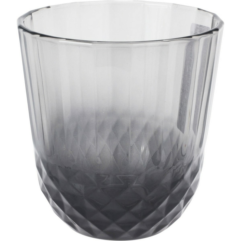 EH Excellent Houseware Sklenice z šedého skla, 345 ml antracitová