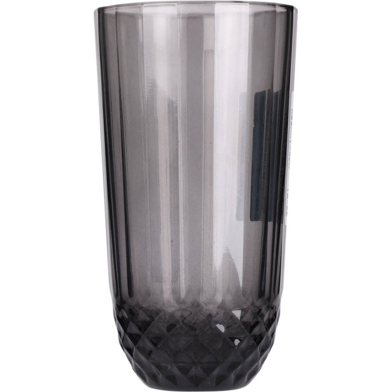 EH Excellent Houseware Sklenice z šedého skla, 345 ml antracitová
