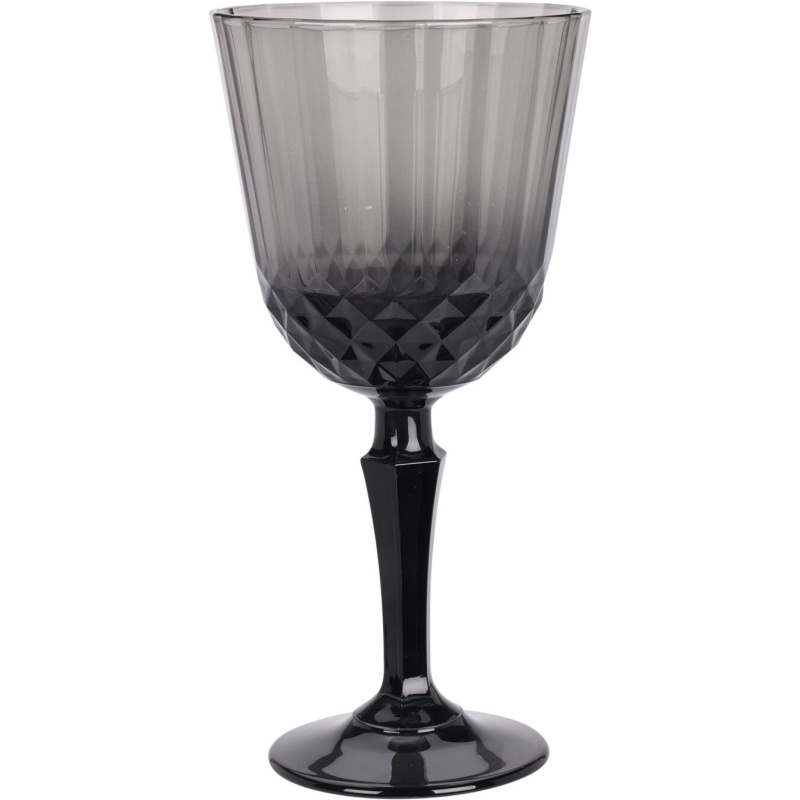 EH Excellent Houseware Sklenice na víno z šedého skla, 310 ml antracitová