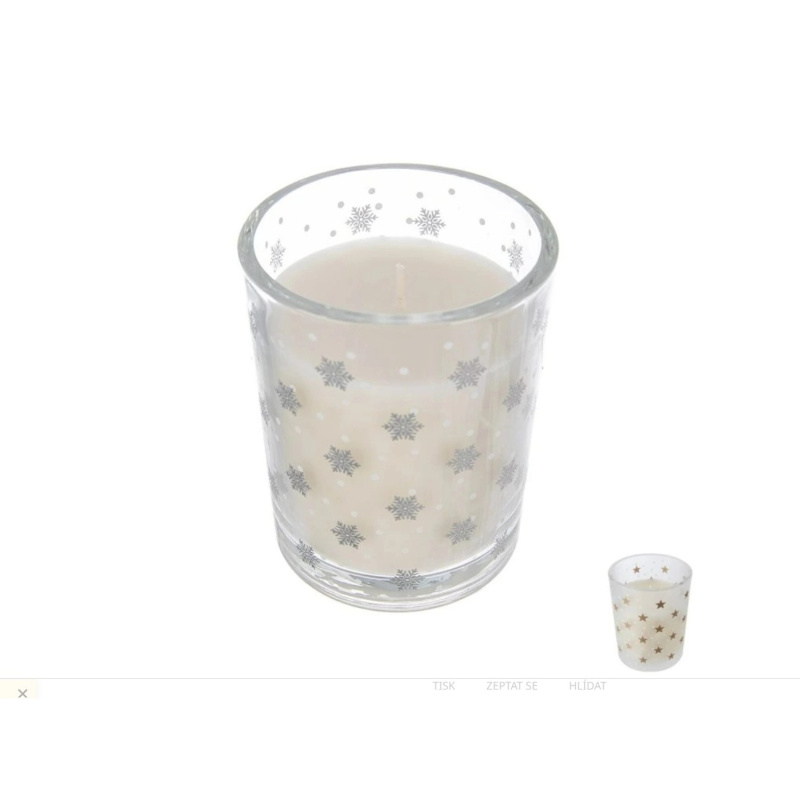 Vonná svíčka ve skle, různé barvy, 80 x 100 mm, 1 ks