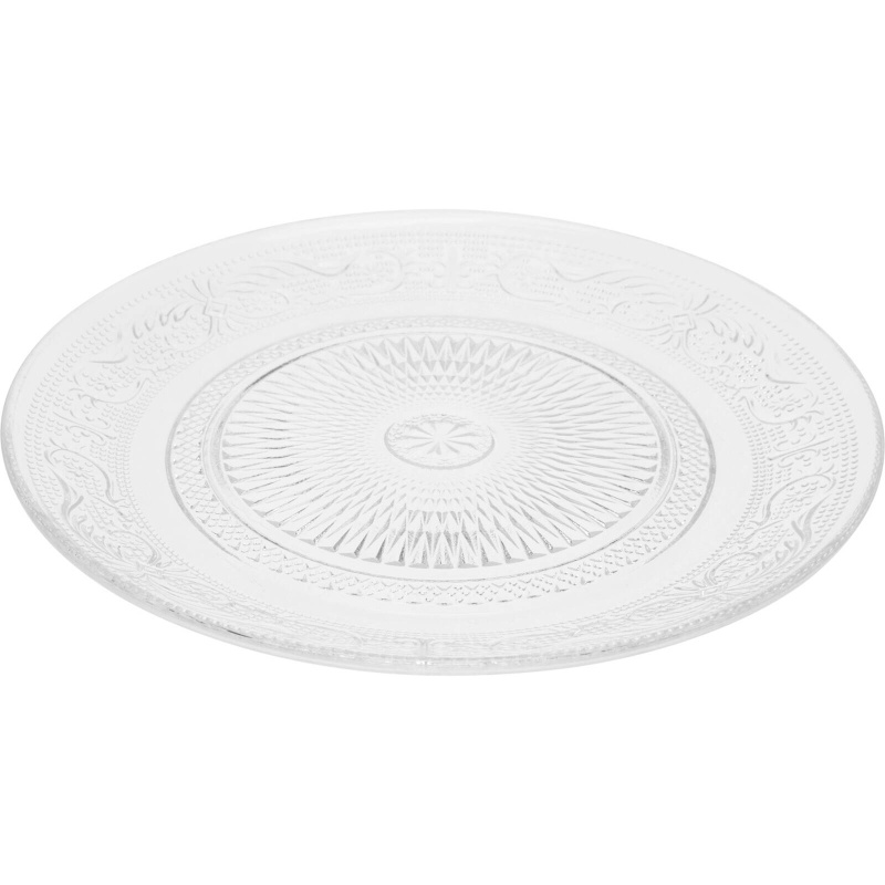 EH Excellent Houseware Skleněný talíř na těsto, Ø 18 cm transparentní