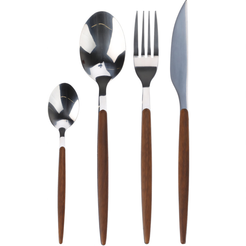 EH Excellent Houseware Sada příborů pro 4 osoby hnědý