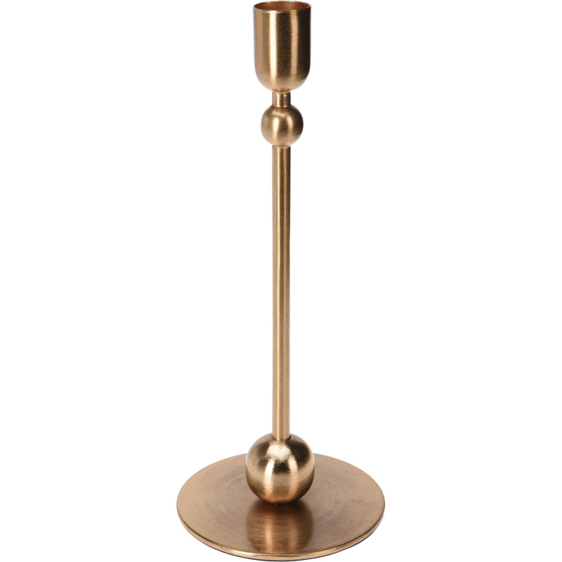 Home Styling Collection Klasický svícen na jednu svíčku, 23 cm zlatá