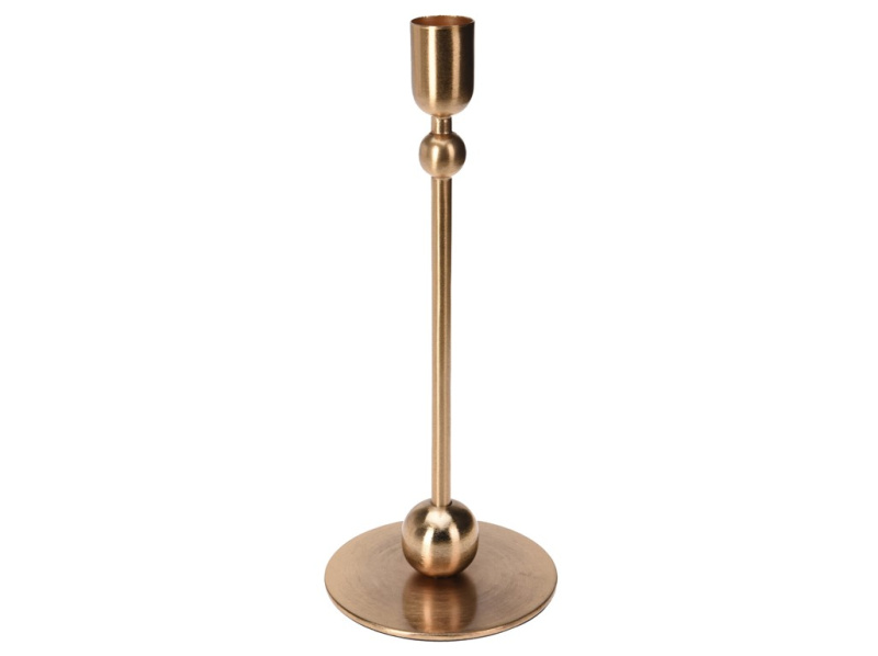 Home Styling Collection Klasický svícen na jednu svíčku, 23 cm zlatá