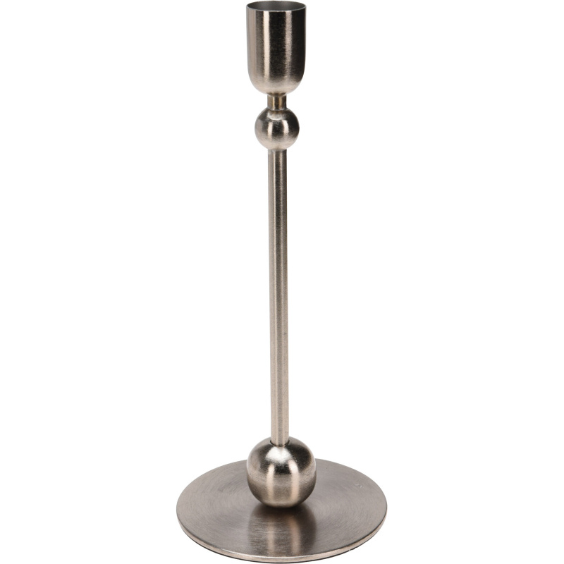 Home Styling Collection Dekorační svícen, kov, 23 cm stříbrný