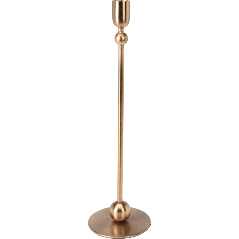 Home Styling Collection Klasický svícen na jednu svíčku, 33 cm zlatá