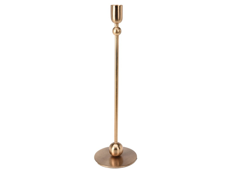 Home Styling Collection Klasický svícen na jednu svíčku, 33 cm zlatá