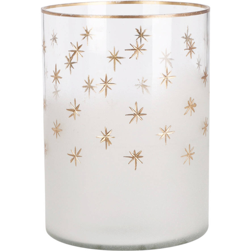 Home Styling Collection Svícen na čajovou svíčku ve tvaru skleničky, Ø 10 cm bílý
