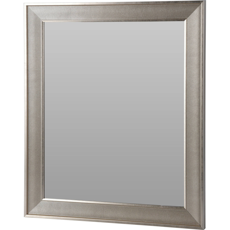 Home Styling Collection Nástěnné zrcadlo v kovovém rámu, 49,5 x 2,2 x 59,5 cm stříbrná