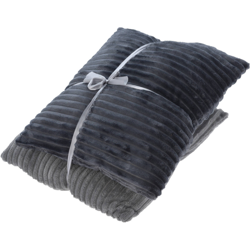 Home Styling Collection Dekorační polštáře do obývacího pokoje z látky sheline, 45 x 45 cm šedá