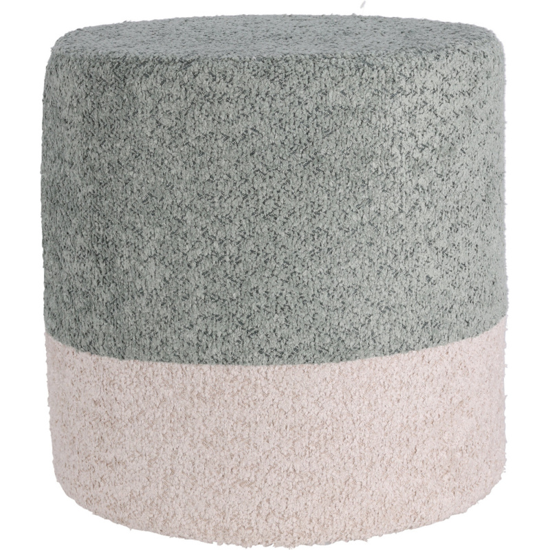 Home Styling Collection Kulatý čalouněný puf ve dvou barvách boucle, 34 x 35 cm modrá