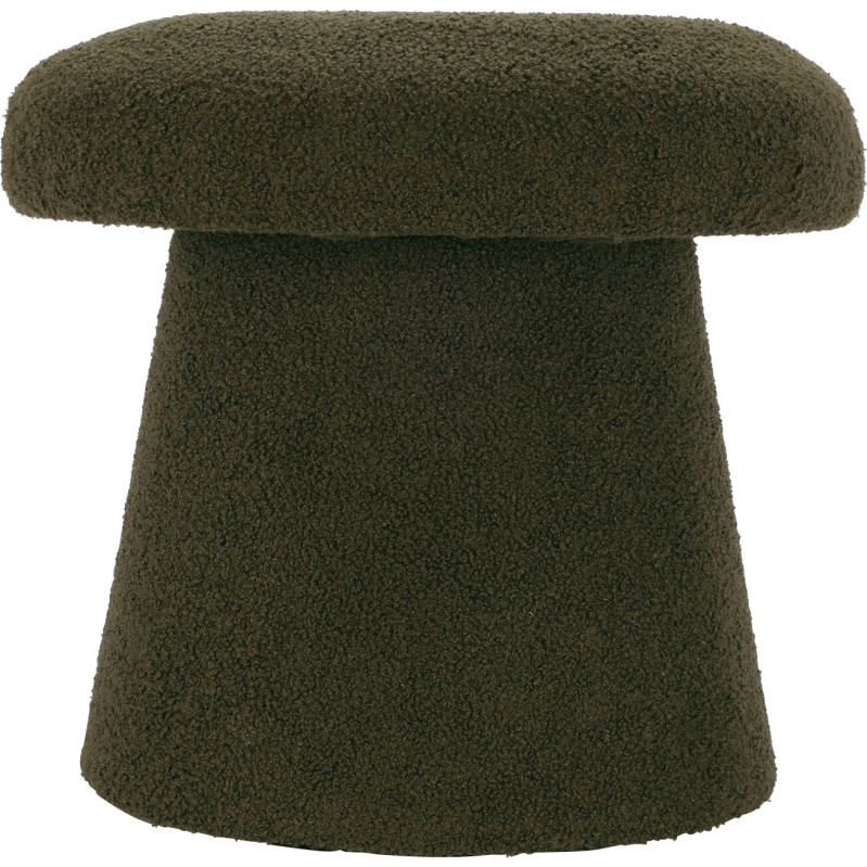 Home Styling Collection Úložný kulatý čalouněný puf TEDDY, 40 x 37 cm olivová