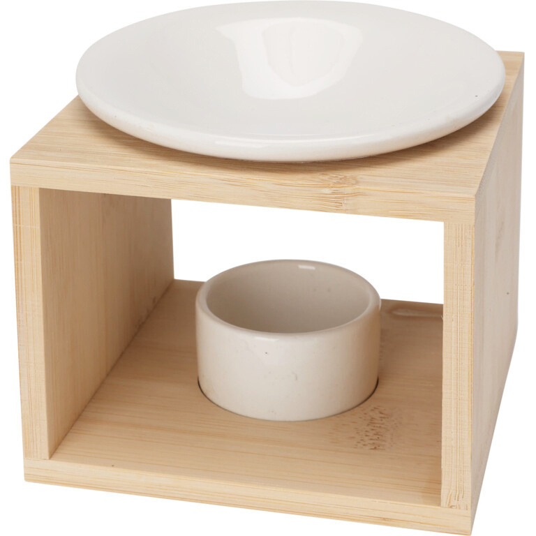 Home Styling Collection Vonný minimalistický krb, 11 x 11 x 8,5 cm bílá