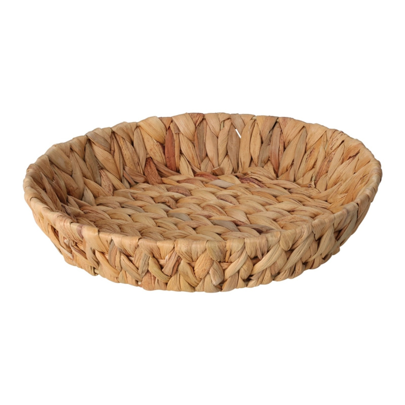 Home Styling Collection Kulatý košík z vodního hyacintu hnědá
