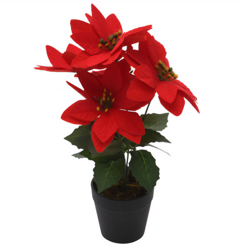 Home Styling Collection Hvězda betlémská, umělá květina, 29 cm červená