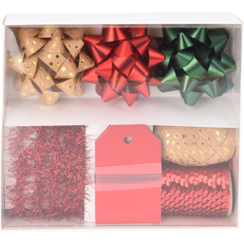 Wonderful Christmas Vánoční sada barevných mašlí a stuh