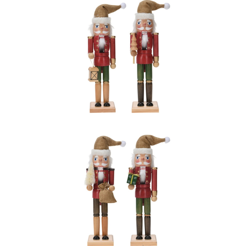 Figurka louskáčka, červená/zelená, různé druhy, 38 cm