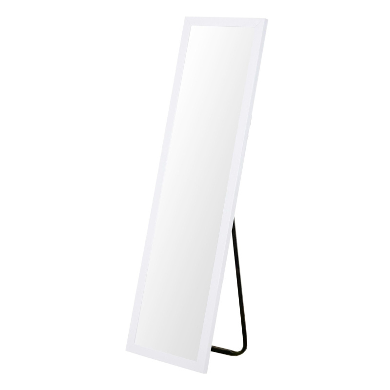 Home Styling Collection Stojací zrcadlo obdélníkové 126 cm, bílá barva bílá