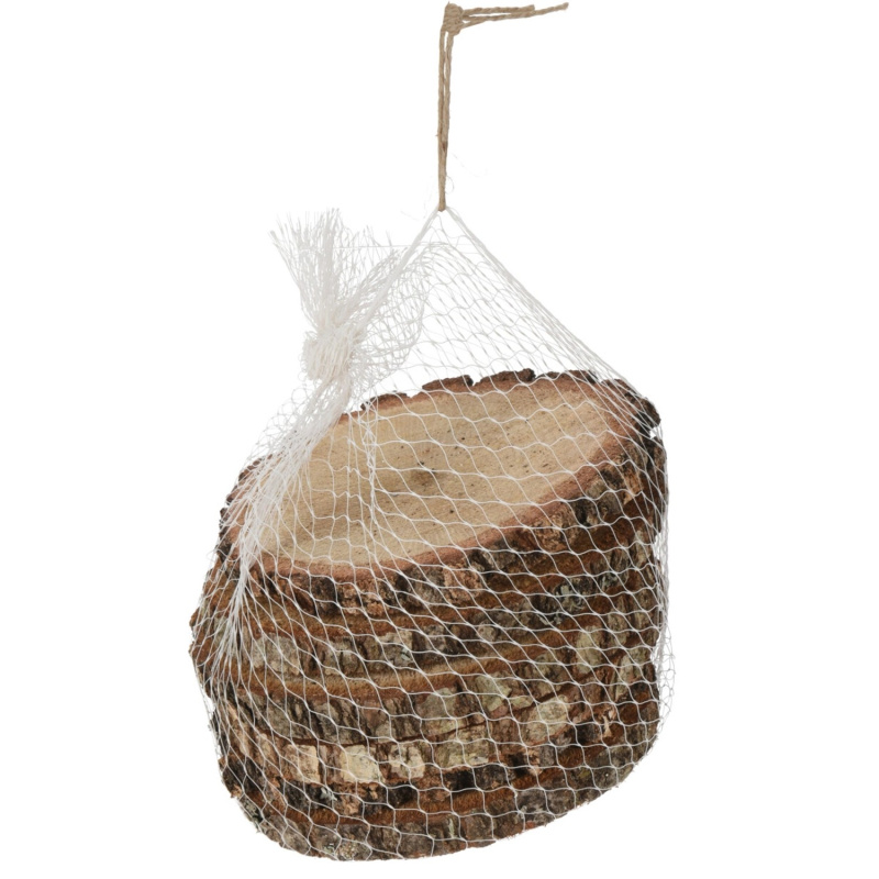 Dřevěné podtácky s kůrou, 6 ks, pr. 9-13 cm