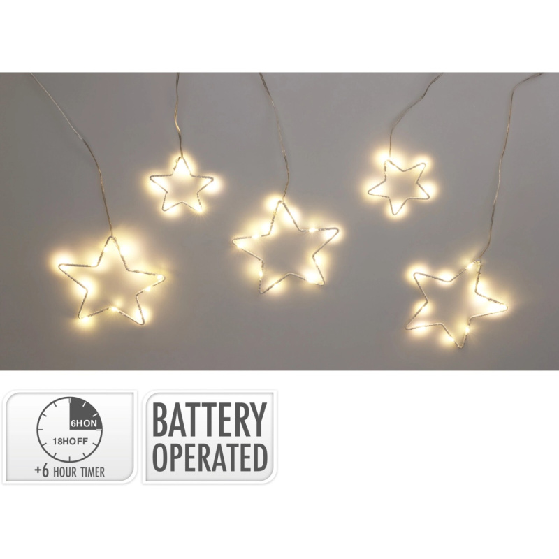 Koopman Mikro LED řetěz 160 teplých bílých LED světel, 8 funkcí