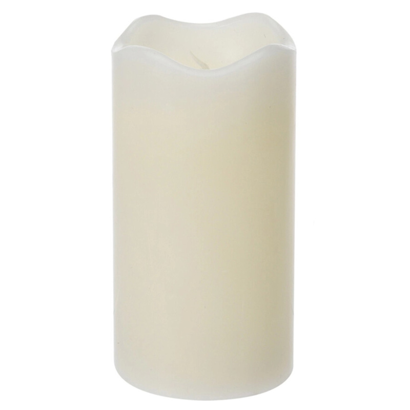 LED svíčka, rustikální béžová, pr. 7 x 13 cm