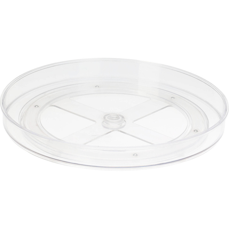 Storagesolutions Organizér do lednice, otočný, nízký, Ø 29,2 cm transparentní