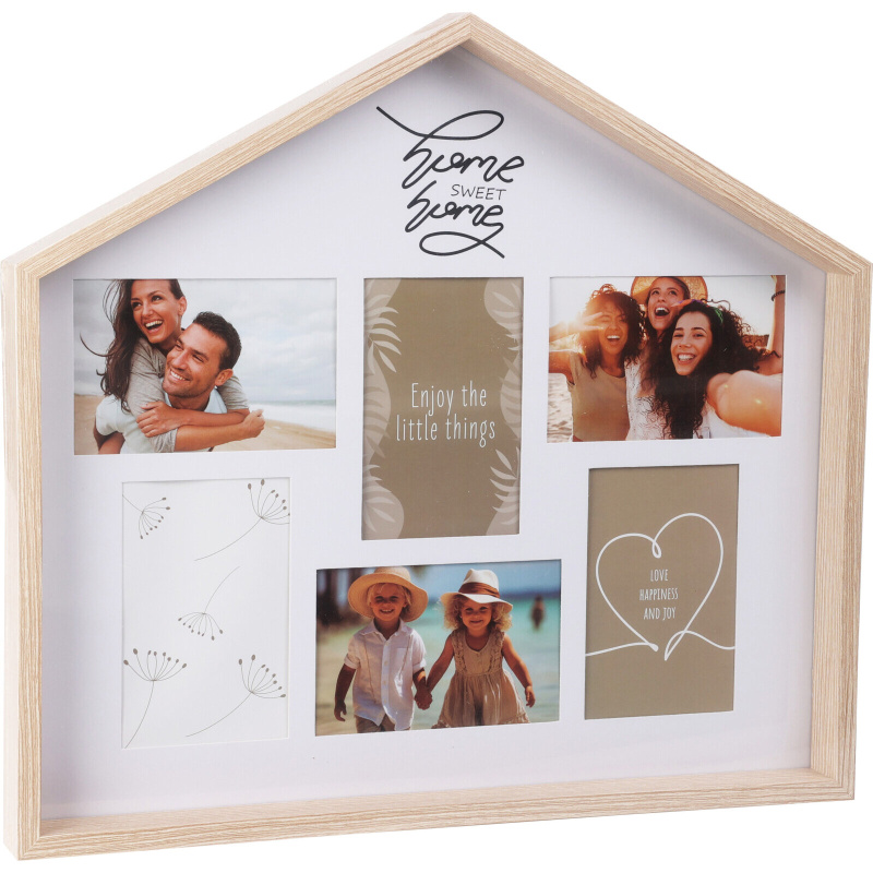 Home Styling Collection Fotorámeček ve tvaru domečku, 70 x 40 x 43 cm hnědý
