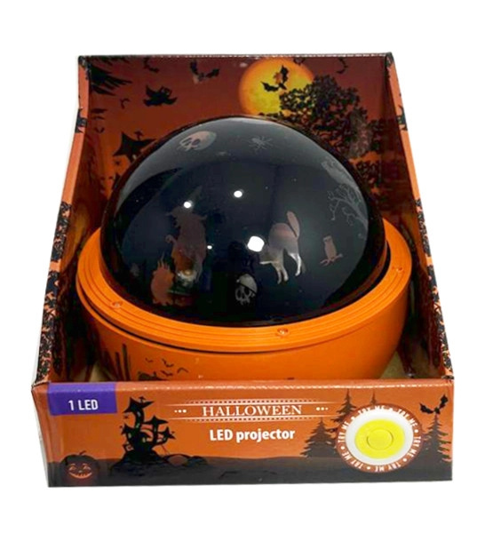 Halloweenský světelný projektor s tichou rotací, LED, 16 × 13,5 cm