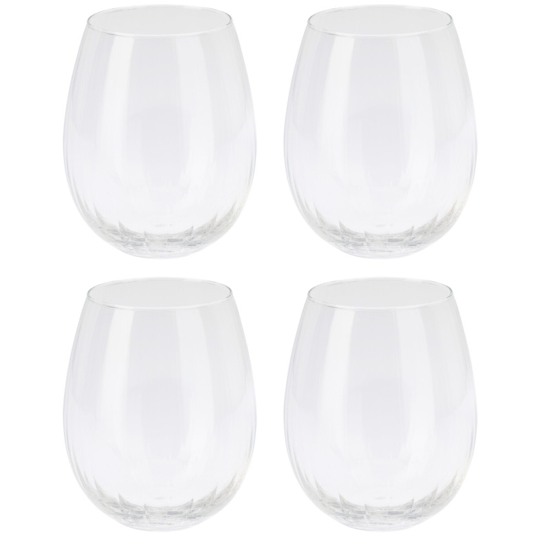 EH Excellent Houseware Sada sklenic, 440 ml, 4 ks, transparentní