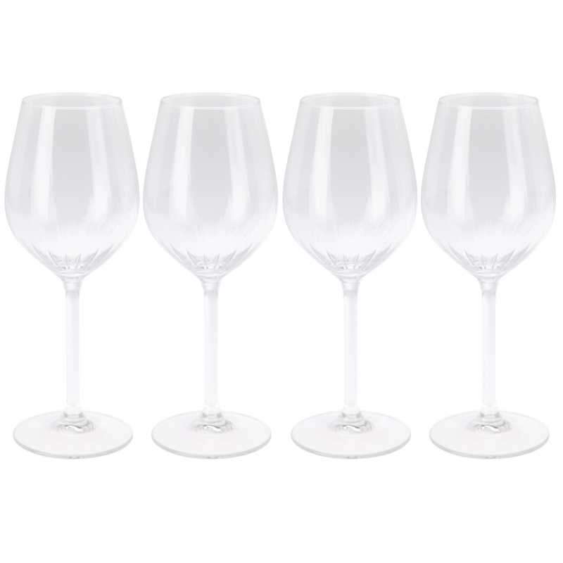 EH Excellent Houseware Sada sklenic na víno, 380 ml, 4 ks, transparentní