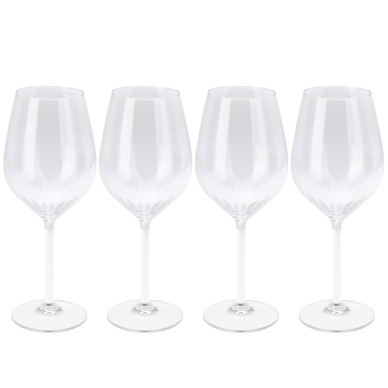 EH Excellent Houseware Sada sklenic na víno, 500 ml, 4 ks, transparentní