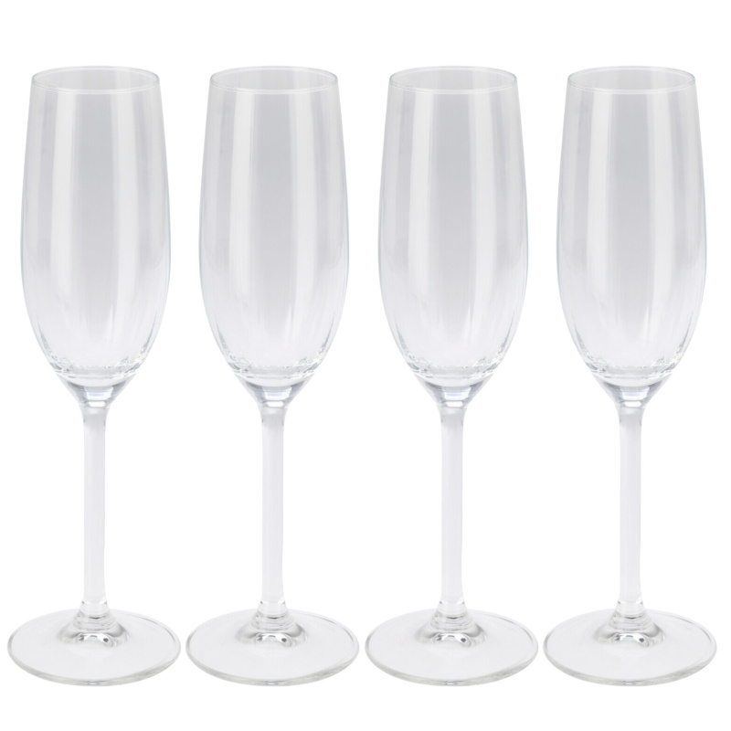 EH Excellent Houseware Sada sklenic na šampaňské, 210 ml, 4 ks, transparentní