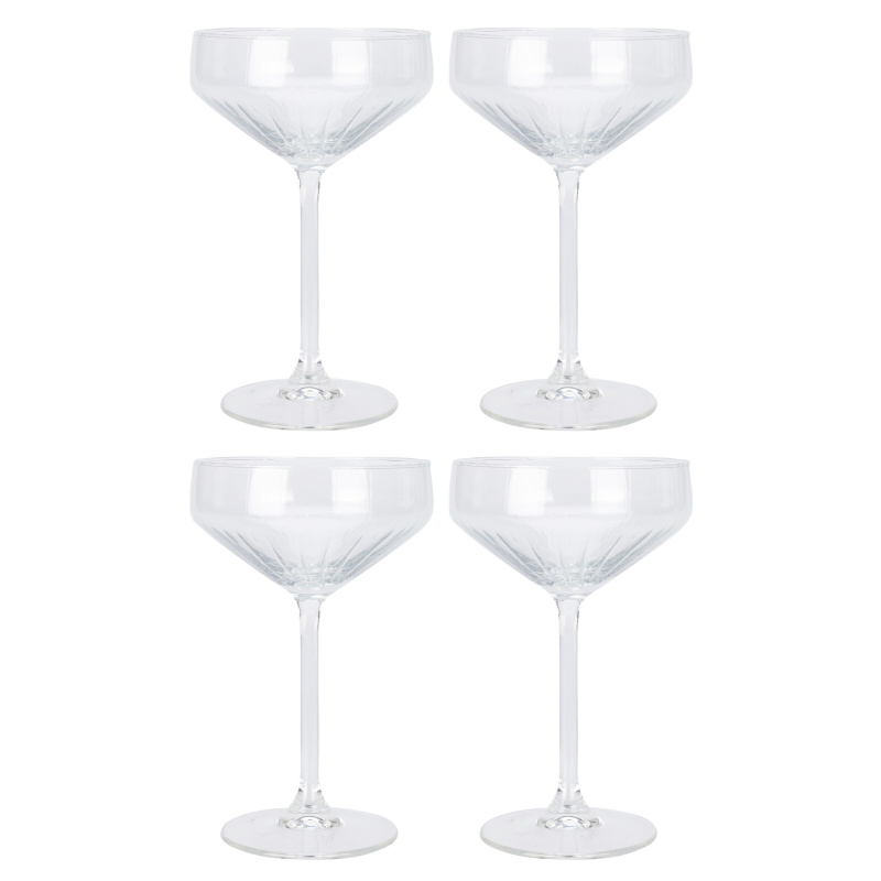 EH Excellent Houseware Sklenice na koktejly, 300 ml, 4 ks, transparentní