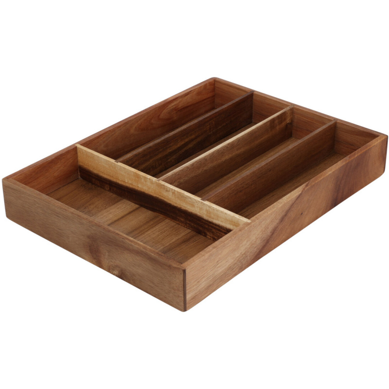 EH Excellent Houseware Příborník do zásuvky LUNU, 35 x 26 x 5 cm hnědý