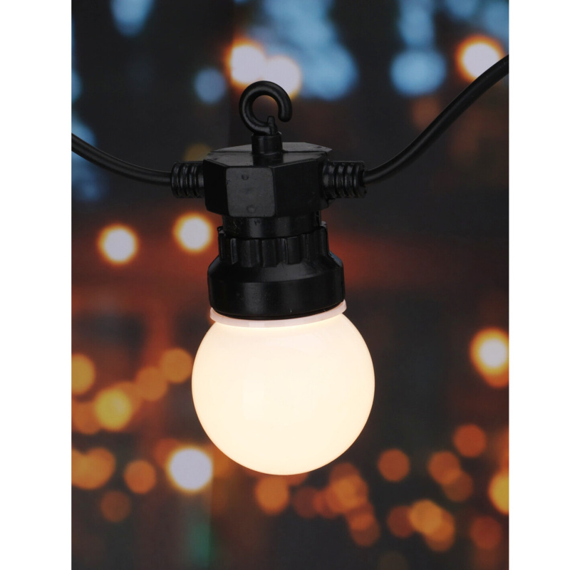ProGarden Světelný řetěz 10 LED, 500 cm černá