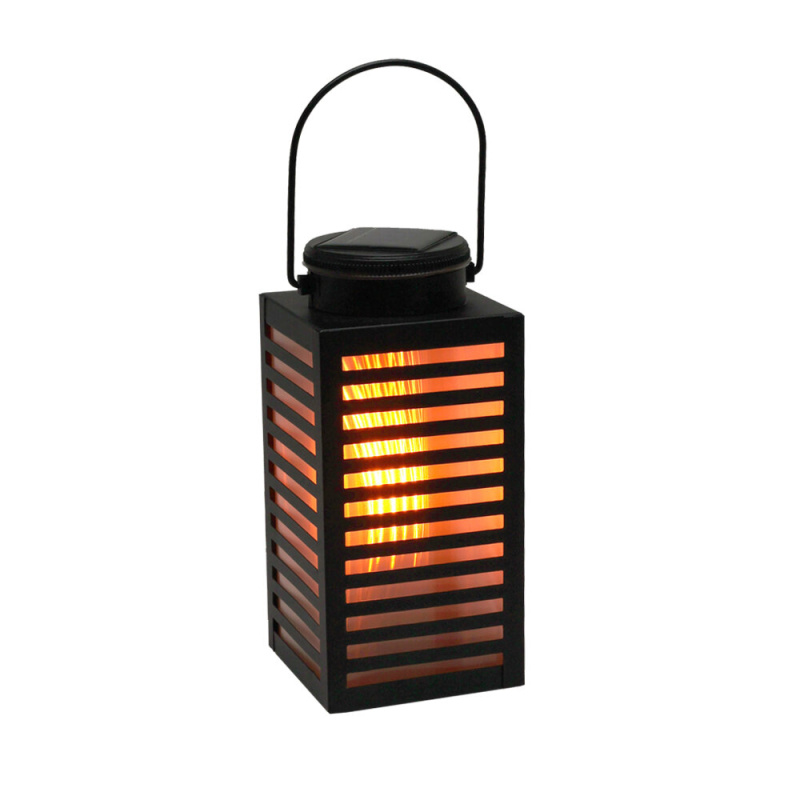 ProGarden Solární lucerna LED, 10 x 10 x 18,5 cm černá