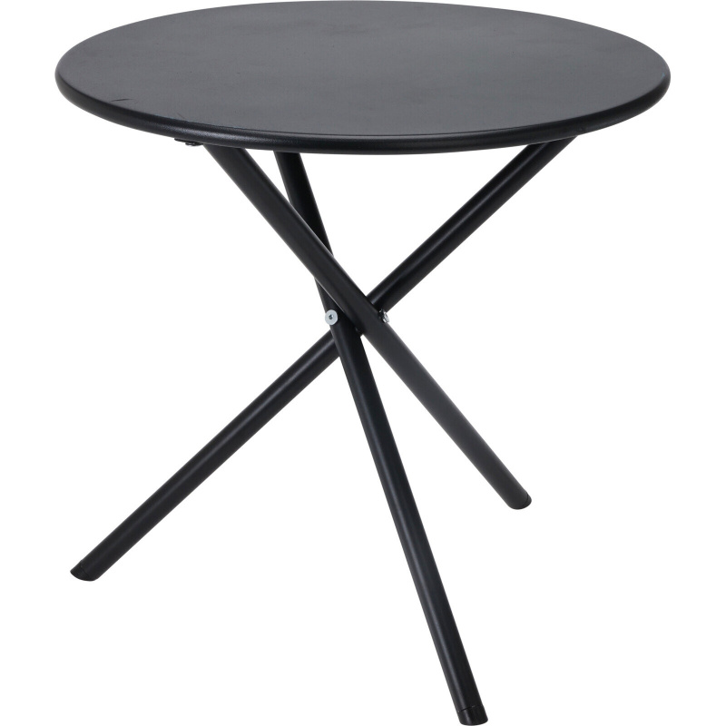 Ambiance Kovový zahradní stolek, Ø 48 cm, černý černá