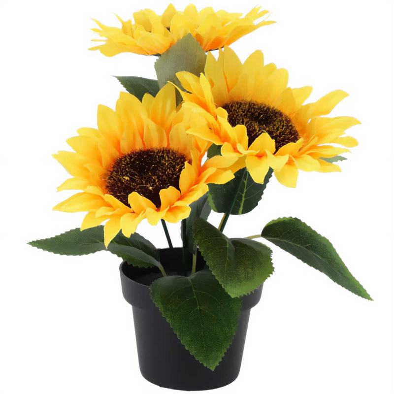 ProGarden Umělá rostlina slunečnice, 20 cm žlutý